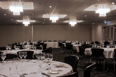 A room in a functions venue serving Salisbury